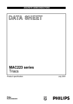 MAC223A6 Datasheet PDF Philips Electronics