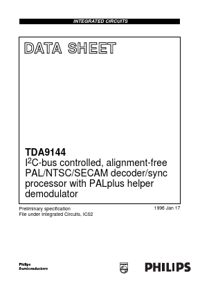 TDA9144 Datasheet PDF Philips Electronics