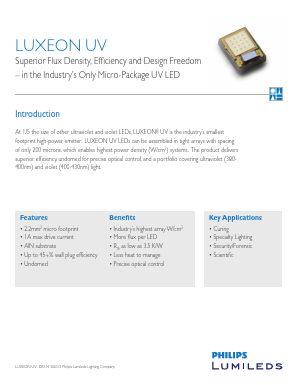 LHUV-0385-0300 Datasheet PDF Philips Electronics