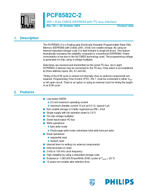 PCF8582C Datasheet PDF Philips Electronics