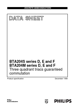 BTA204M-600F Datasheet PDF Philips Electronics