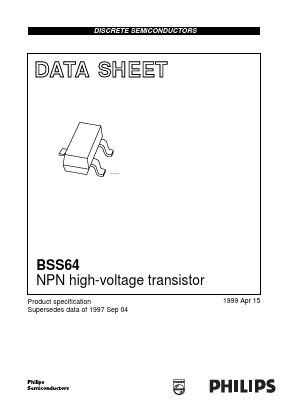 BSS64 Datasheet PDF Philips Electronics