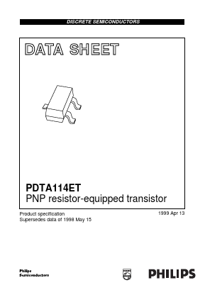 PDTA114ET Datasheet PDF Philips Electronics
