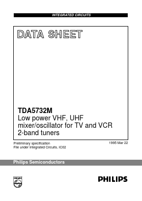TDA5732 Datasheet PDF Philips Electronics