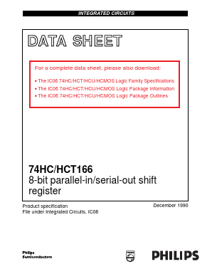 74HC166 Datasheet PDF Philips Electronics