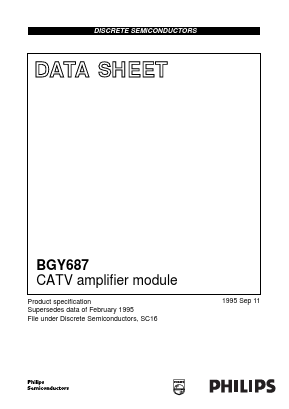 BGY687 Datasheet PDF Philips Electronics
