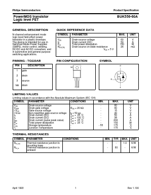 BUK556-60A Datasheet PDF Philips Electronics