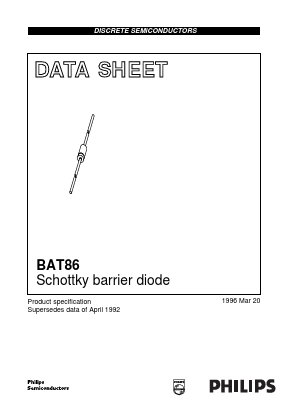 BAT86 Datasheet PDF Philips Electronics