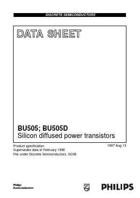 BU505 Datasheet PDF Philips Electronics