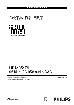 UDA1351TS Datasheet PDF Philips Electronics