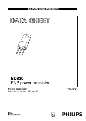 BD830 Datasheet PDF Philips Electronics