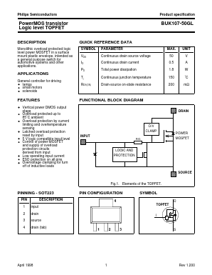 BUK107-50GL Datasheet PDF Philips Electronics