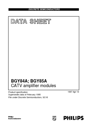 BGY85A/04 Datasheet PDF Philips Electronics