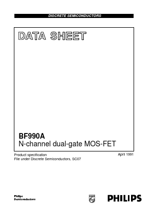 BF990A Datasheet PDF Philips Electronics
