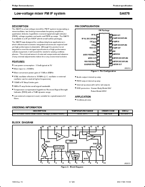 SA676DK Datasheet PDF Philips Electronics