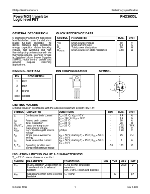 PHX3055L Datasheet PDF Philips Electronics