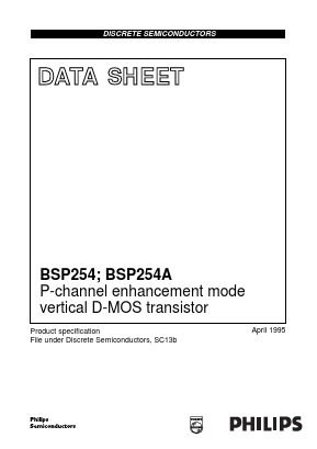 BSP254A Datasheet PDF Philips Electronics