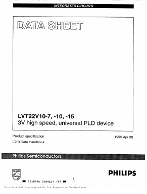 LVT22V10-10 Datasheet PDF Philips Electronics
