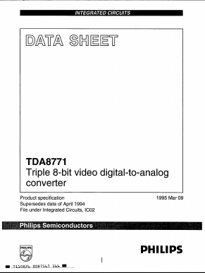 TDA8771H/C2/R1 Datasheet PDF Philips Electronics