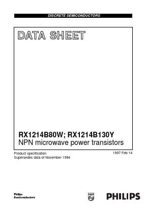 RX1214B130Y Datasheet PDF Philips Electronics