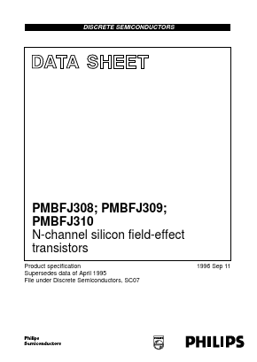 PMBFJ309 Datasheet PDF Philips Electronics