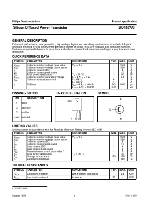 BU4507 Datasheet PDF Philips Electronics