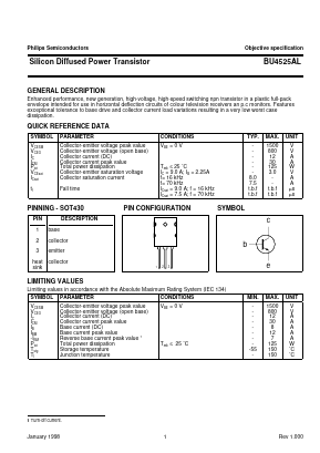 BU4525AL Datasheet PDF Philips Electronics