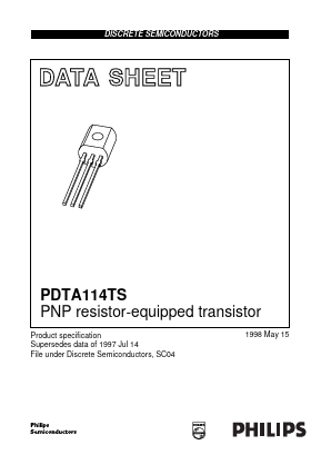 PDTA114TS_98 Datasheet PDF Philips Electronics