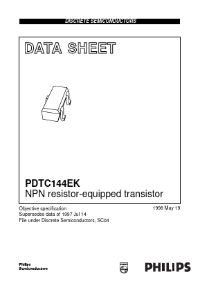 PDTC144EK_98 Datasheet PDF Philips Electronics