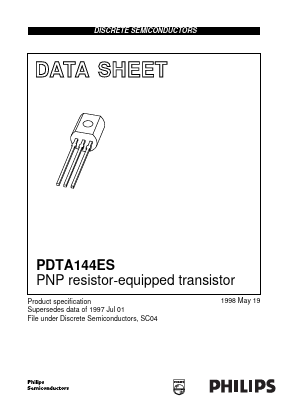 PDTA144ES_98 Datasheet PDF Philips Electronics