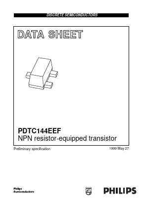 PDTC144EEF_99 Datasheet PDF Philips Electronics