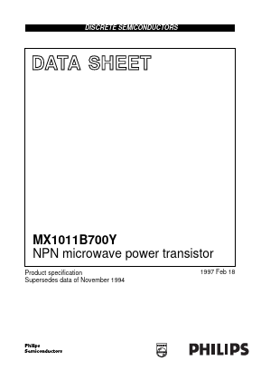 MX1011B700Y Datasheet PDF Philips Electronics