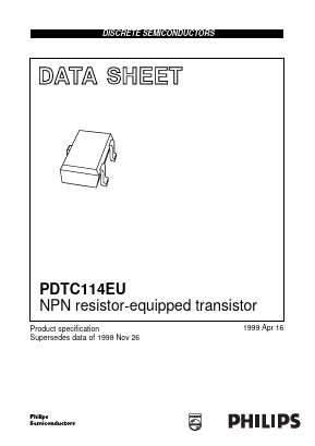PDTC114EU_99 Datasheet PDF Philips Electronics
