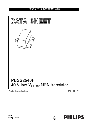 PBSS2540F Datasheet PDF Philips Electronics