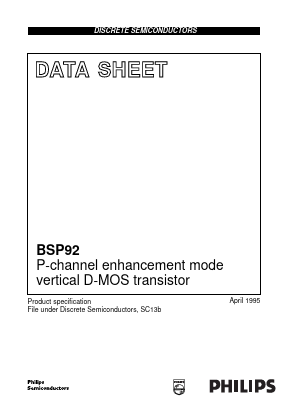 BSP92 Datasheet PDF Philips Electronics