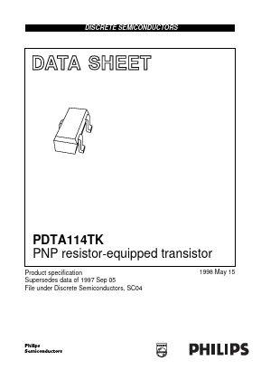 PDTA114TK_98 Datasheet PDF Philips Electronics