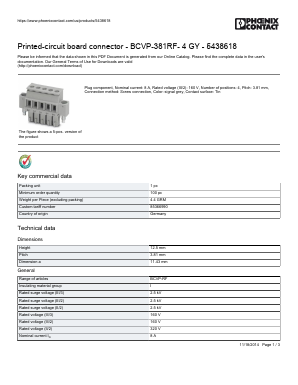 5438618 Datasheet PDF Phoenix Contact