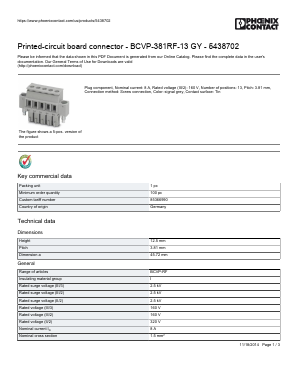 5438702 Datasheet PDF Phoenix Contact