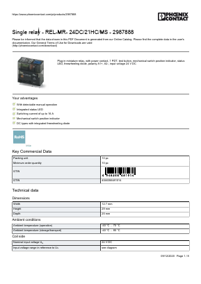 2987888 Datasheet PDF Phoenix Contact