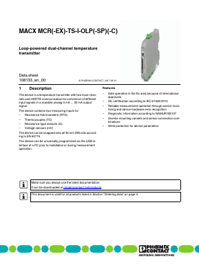 1012248_ Datasheet PDF Phoenix Contact