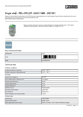 2901901 Datasheet PDF Phoenix Contact