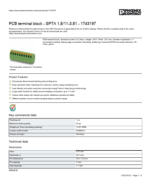 1743197 Datasheet PDF Phoenix Contact