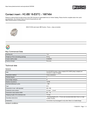 1687464 Datasheet PDF Phoenix Contact