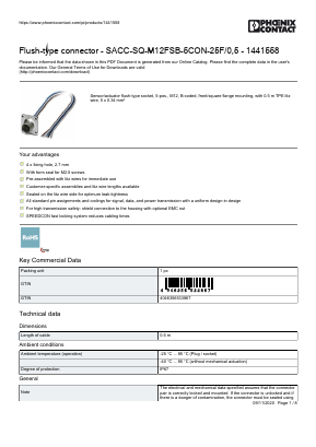 1441558 Datasheet PDF Phoenix Contact