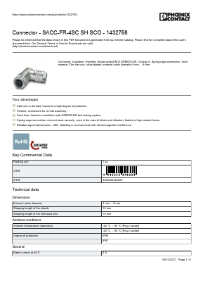 1432758 Datasheet PDF Phoenix Contact