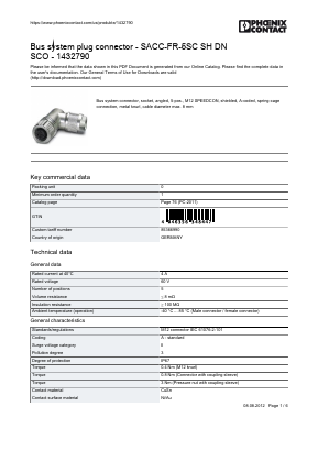 1432790 Datasheet PDF Phoenix Contact