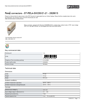 2825513 Datasheet PDF Phoenix Contact