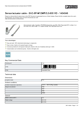 1404046 Datasheet PDF Phoenix Contact