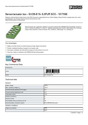 1517068 Datasheet PDF Phoenix Contact