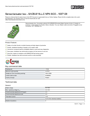 1537129 Datasheet PDF Phoenix Contact